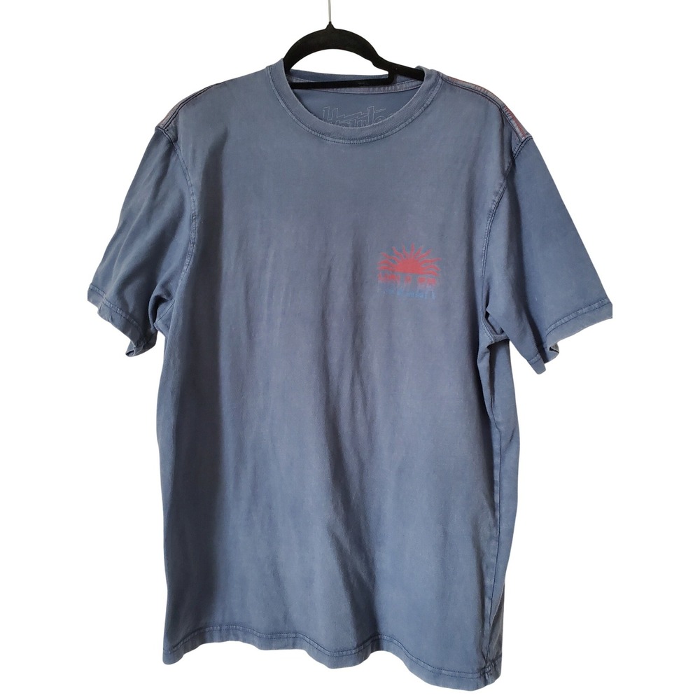 Howler Brothers Sun Graphic T Shirt Men's Large Blue Cotton Short Sleeve